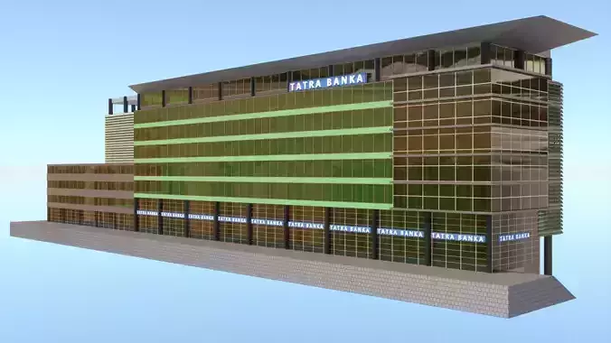Tatracentrum - Tatra Banka - Bratislava Slovakia 3D model
