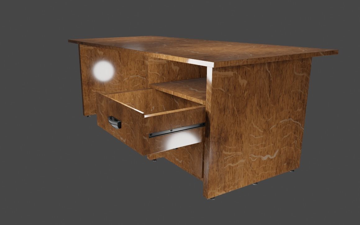 Office desk 3D model_7