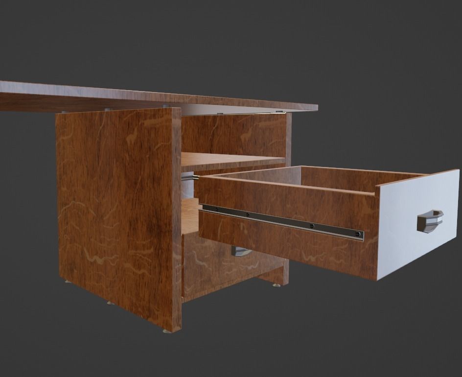 Office desk 3D model_6