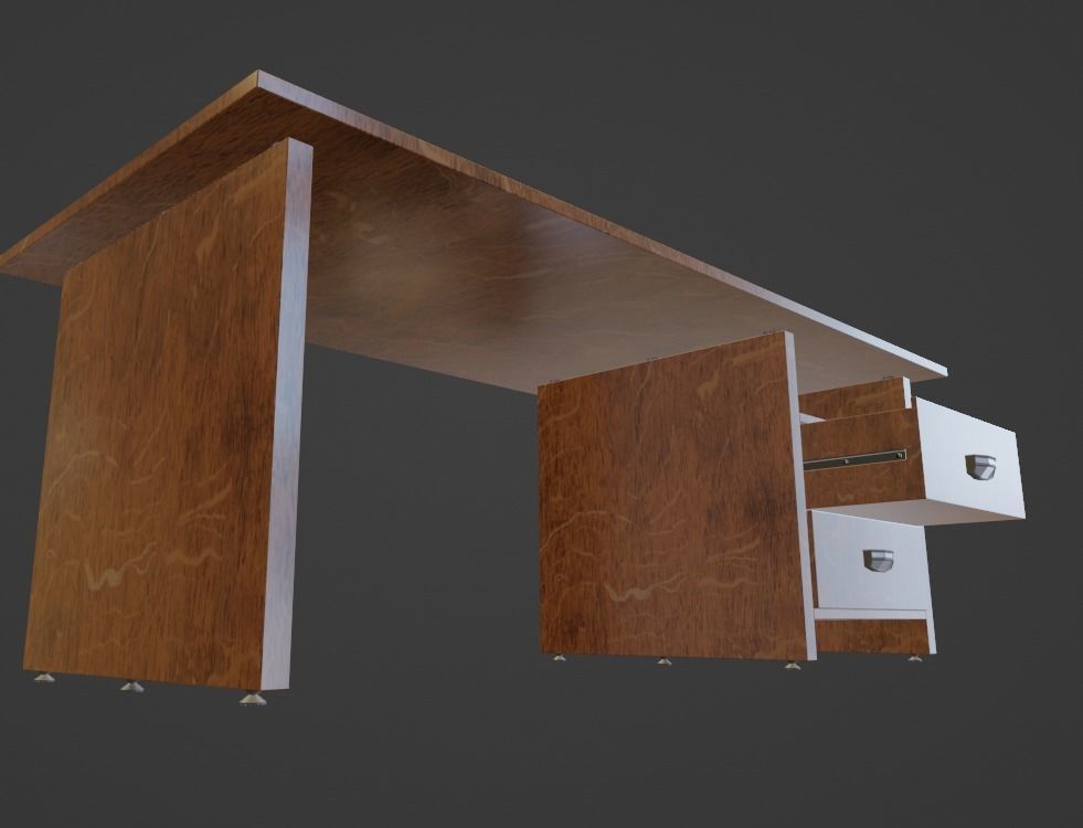 Office desk 3D model_5