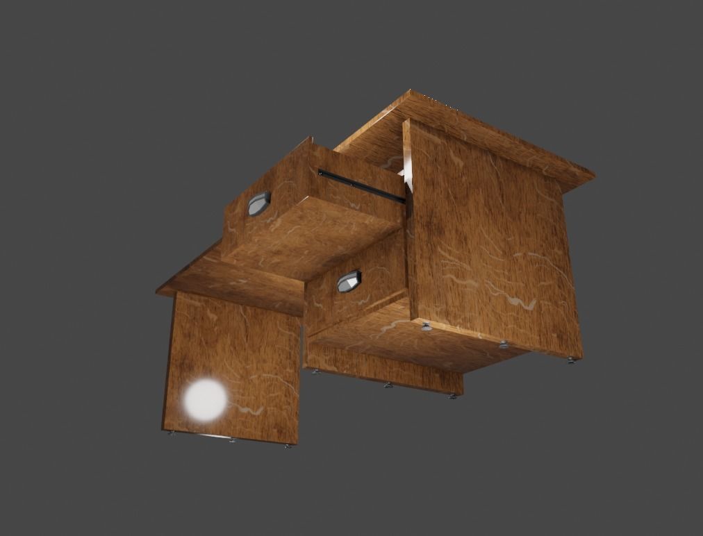 Office desk 3D model_3