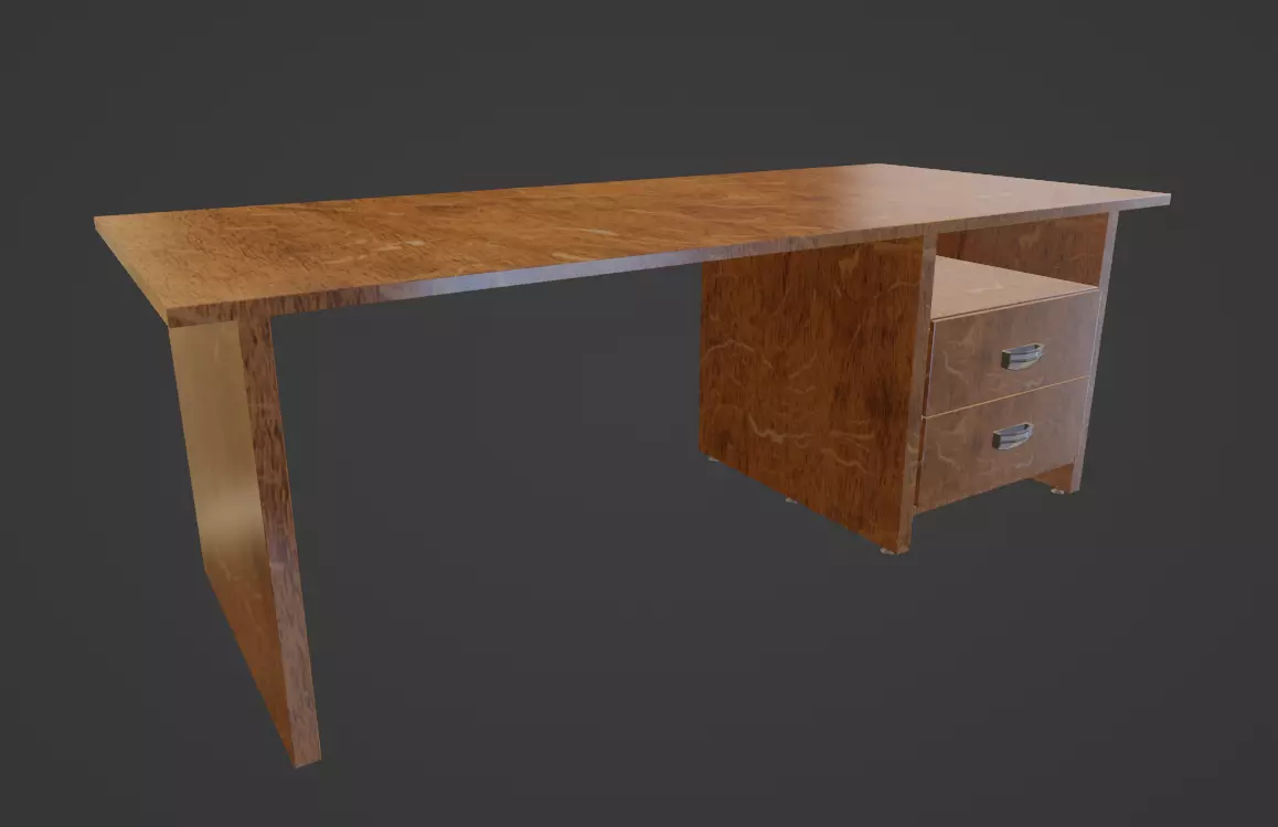 Office desk 3D model_0