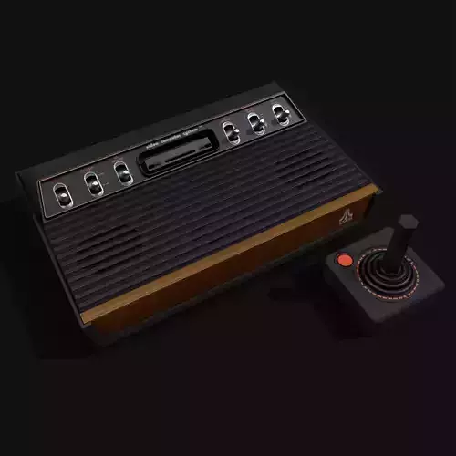 Pbr Vintage Console Low-poly 3D model