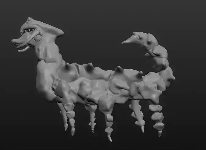 Dire-pede creature in shape of bug