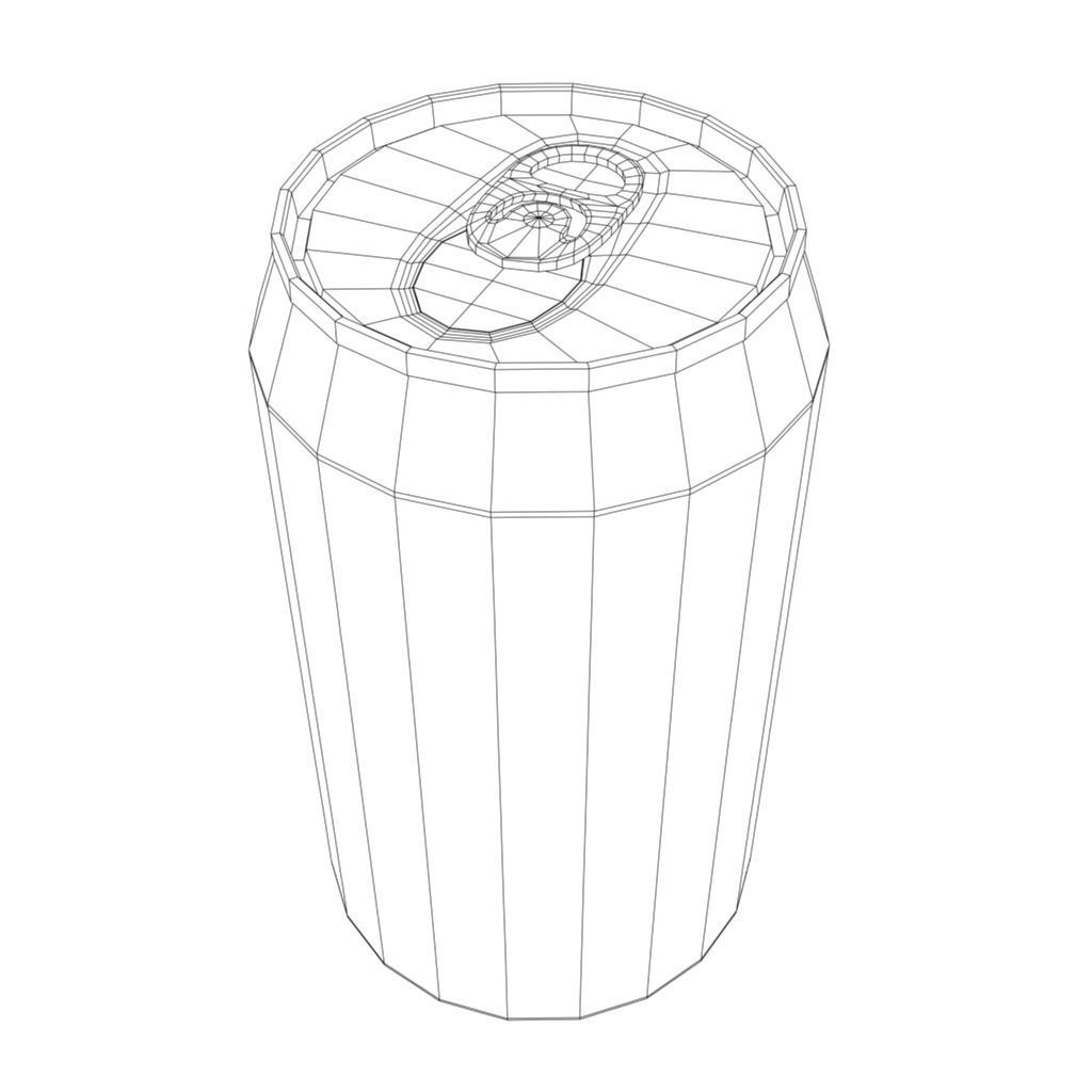 Lilt Soda Drink Can Low-poly 3D model_4