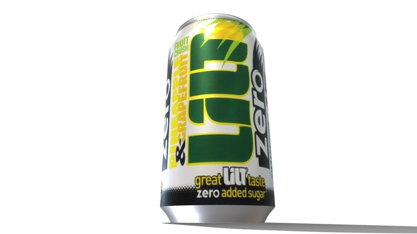Lilt Soda Drink Can Low-poly 3D model_9