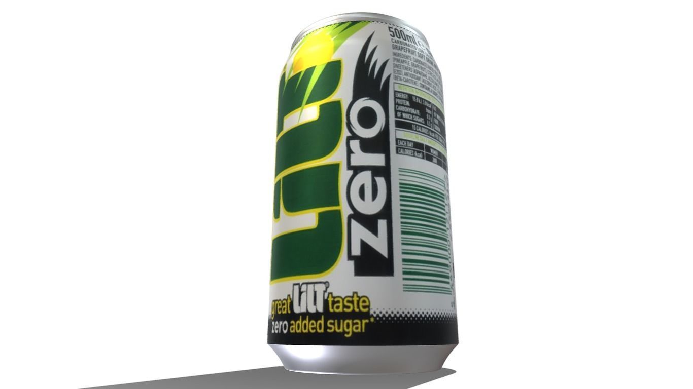 Lilt Soda Drink Can Low-poly 3D model_10