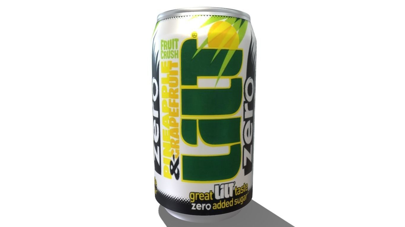 Lilt Soda Drink Can Low-poly 3D model_8