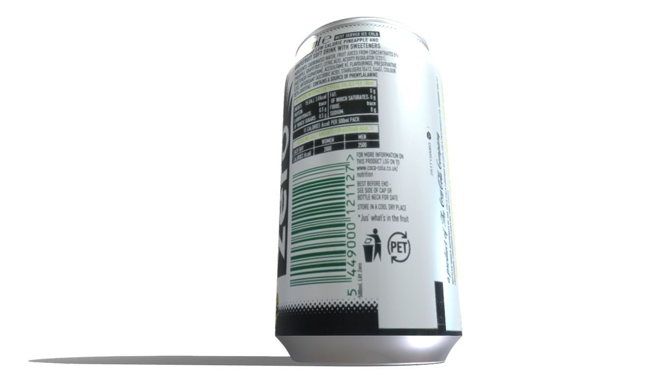 Lilt Soda Drink Can Low-poly 3D model_11