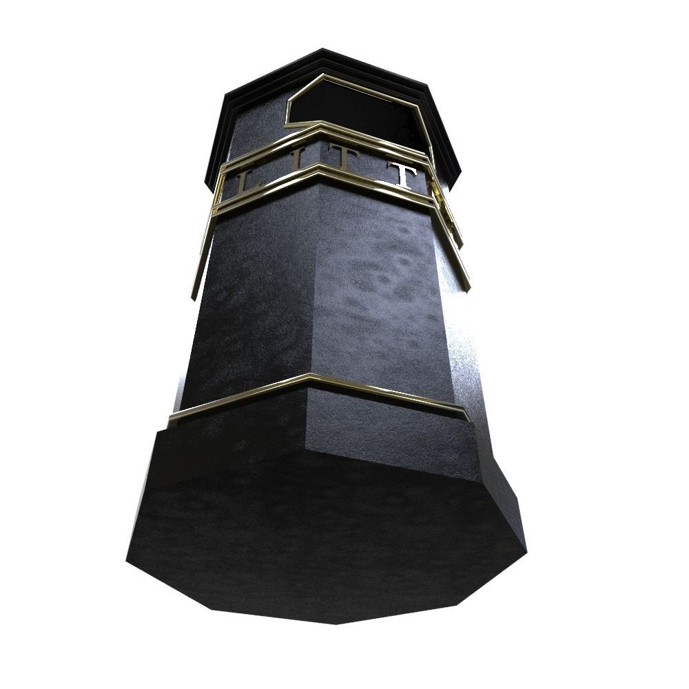 litter bin Low-poly 3D model_6