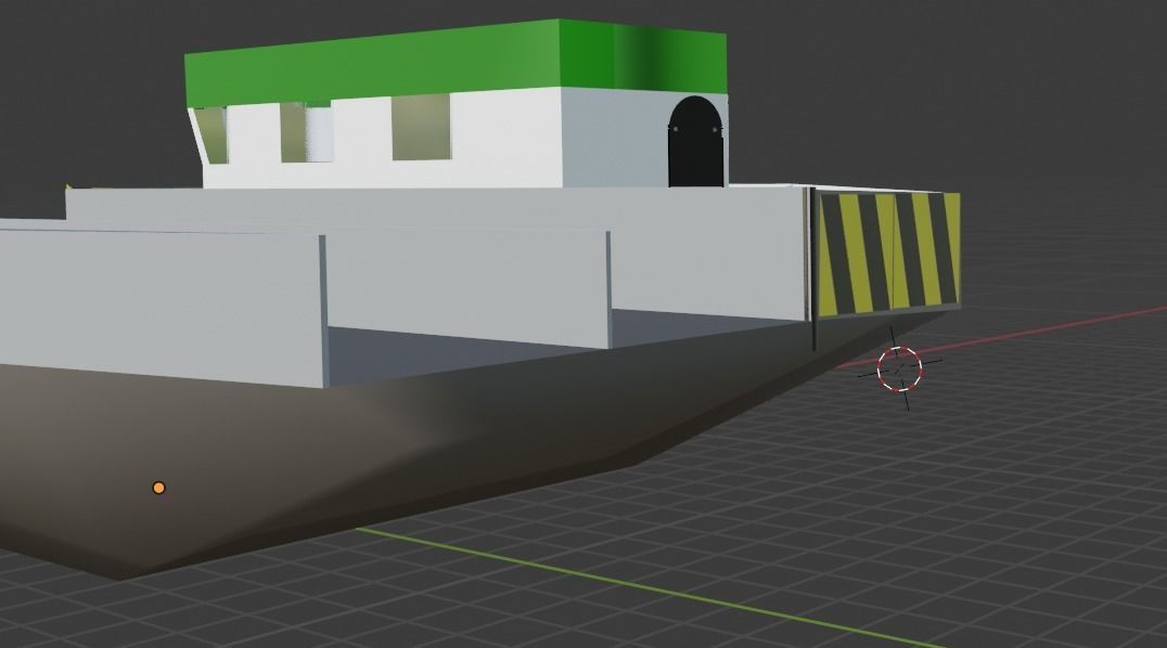 Ferry boat barge 3D model_10