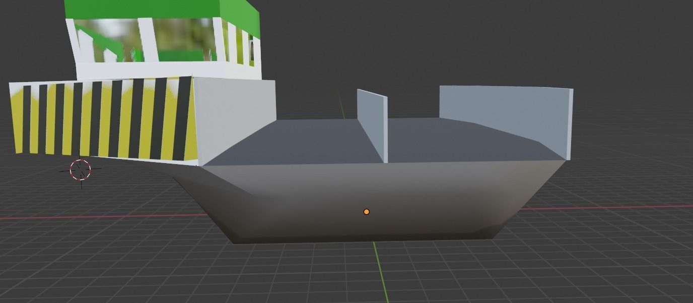 Ferry boat barge 3D model_9