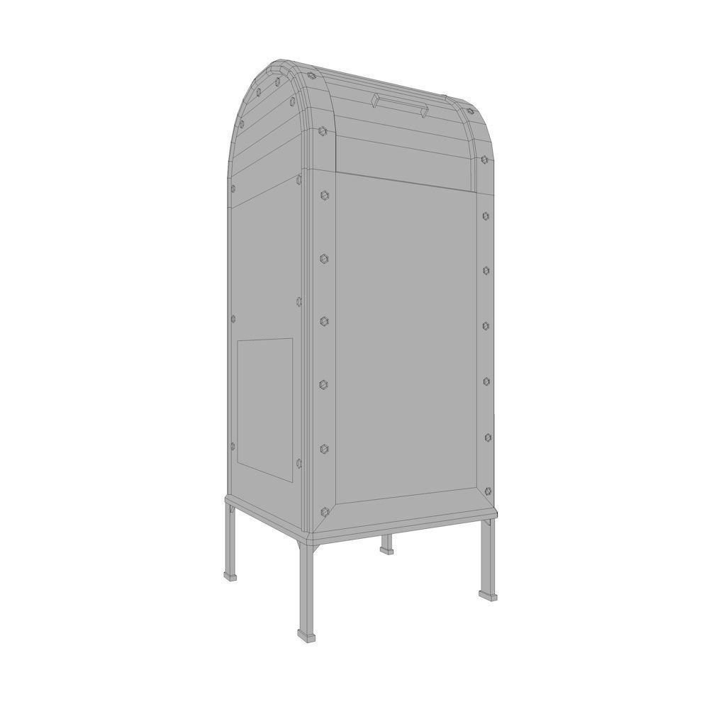 Letter Box Low-poly 3D model_4
