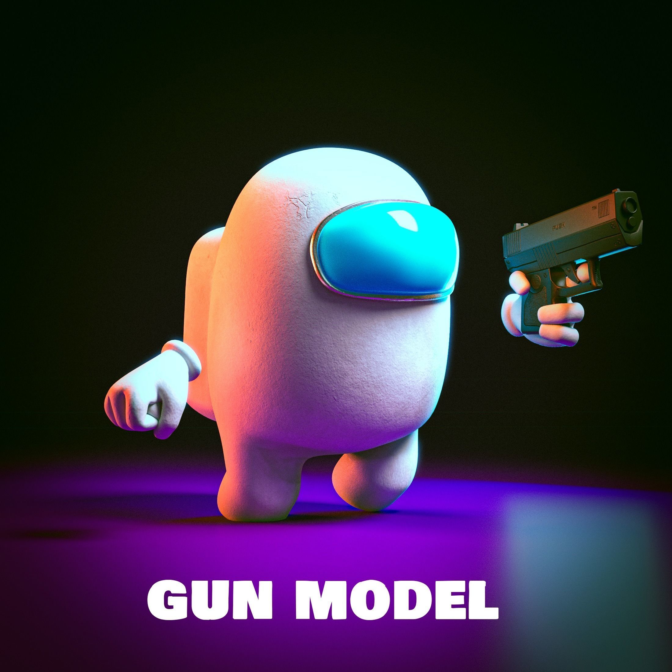 Among us - Impostor Pack Low-poly 3D model_2
