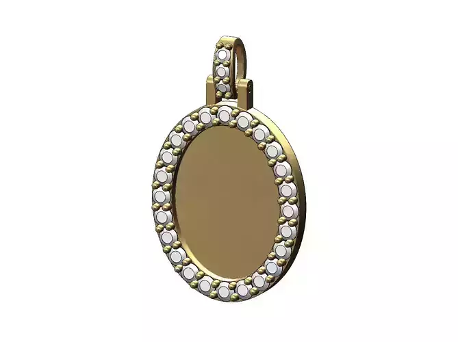 Oval Diamond Picture Pendant