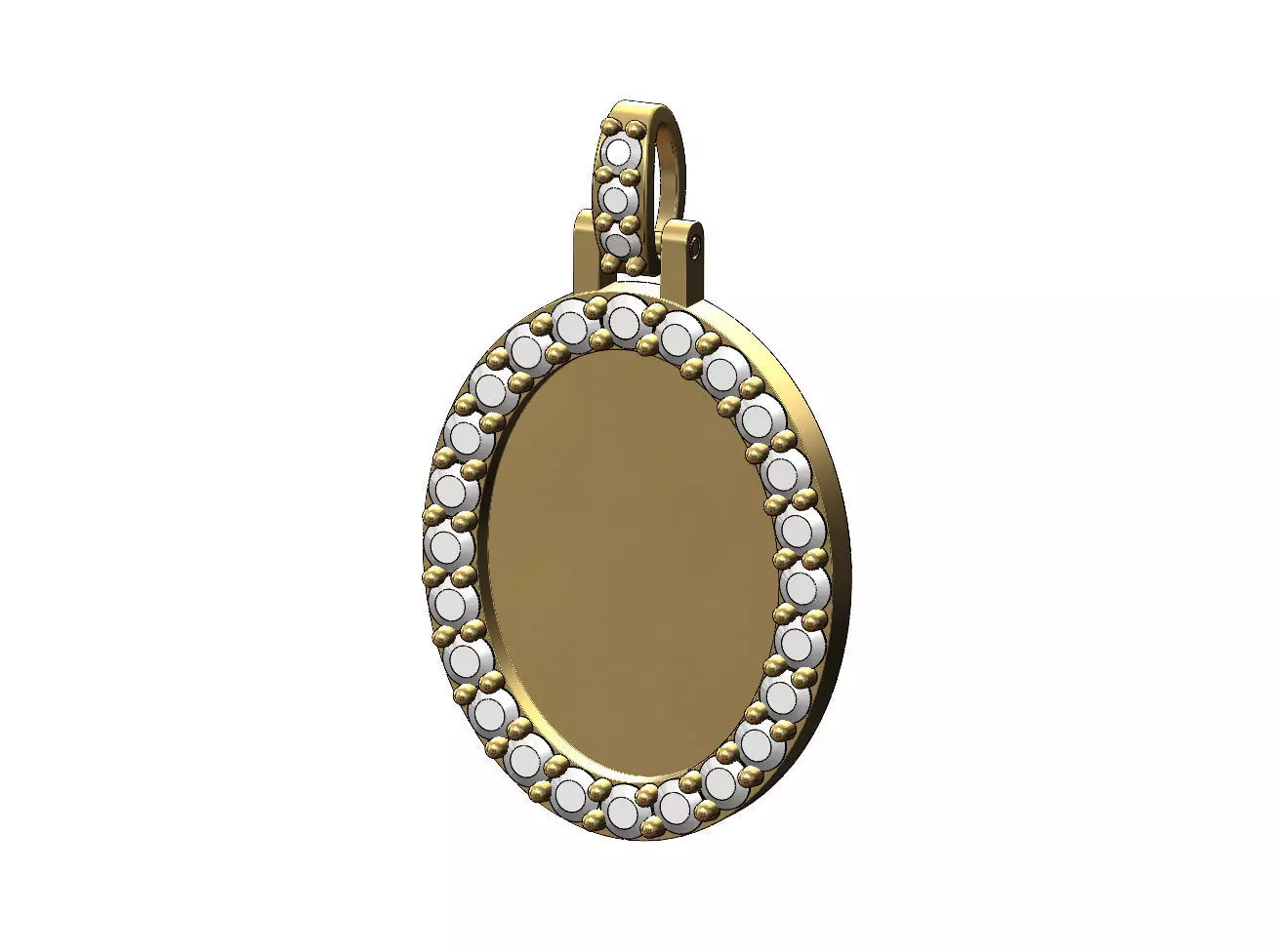 Oval Diamond Picture Pendant 3D print model