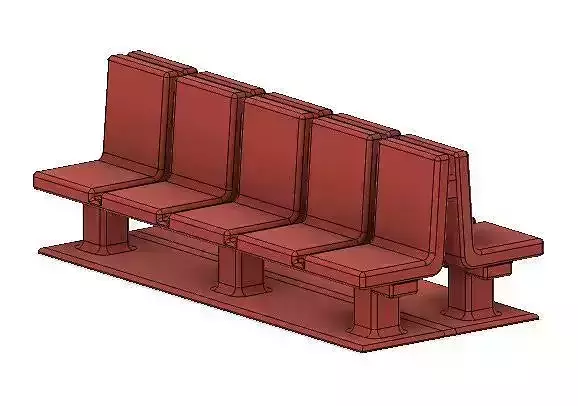 Model Railway Platform Seats Single and Double Sided 3D print model