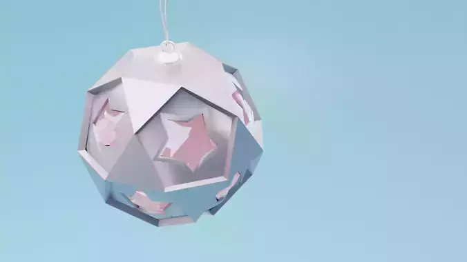 Silver star Christmas  Ball