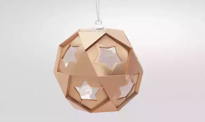Copper gold Christmas  Ball