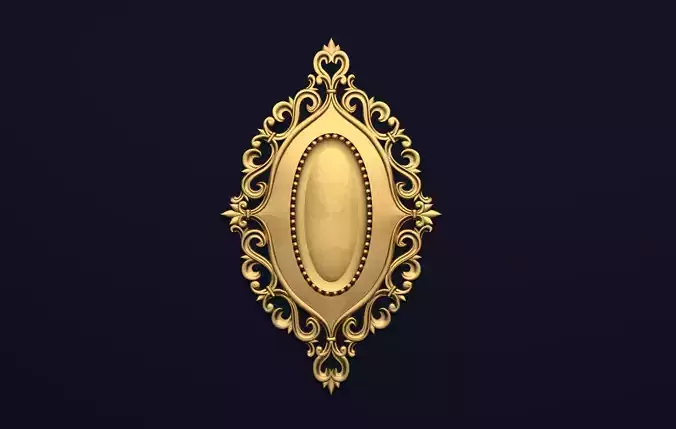 Classic decor ornament v-3D model 55 3D model
