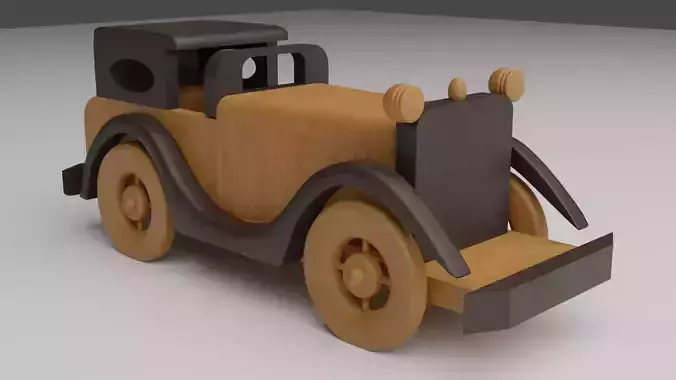 Real life size wooden car decor