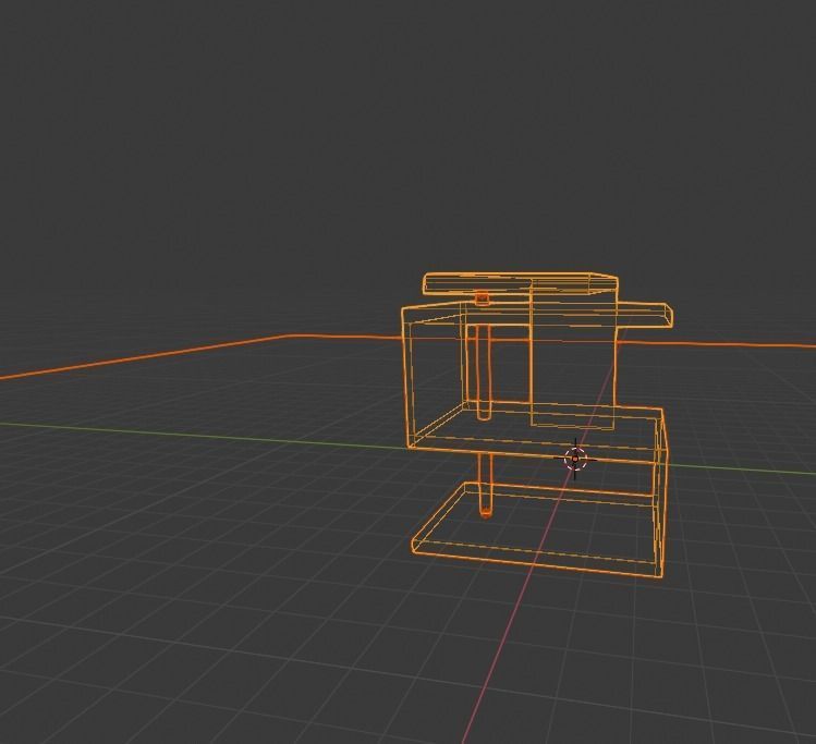 A33 Modern Office Desk Free 3D model_4