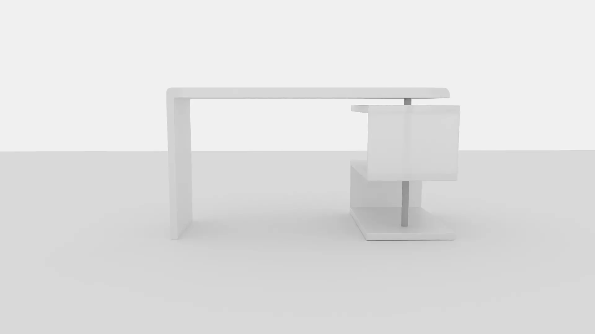 A33 Modern Office Desk Free 3D model_0