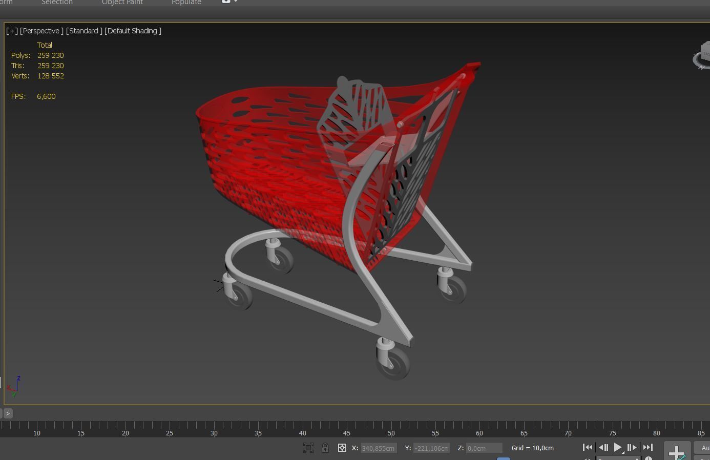 Shopping Cart Rabtrolley Samba 130L 3D model_8