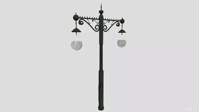 Victorian street lamp  3D model