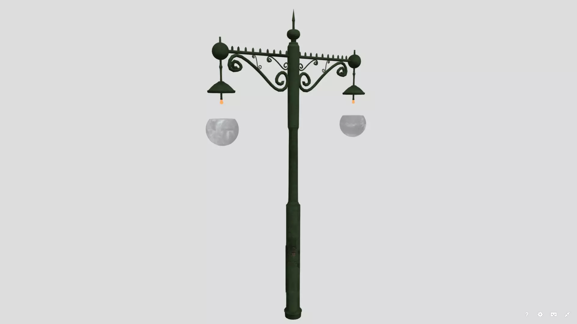Victorian street lamp  3D model_0