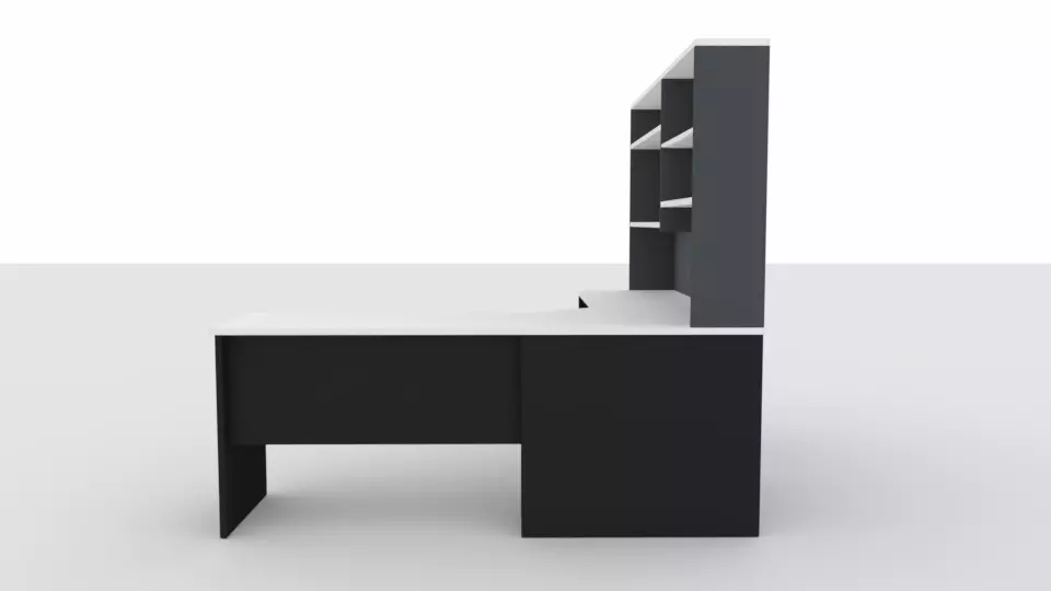 BDO Origo Corner Workstation Hutch Side Csi 3D model