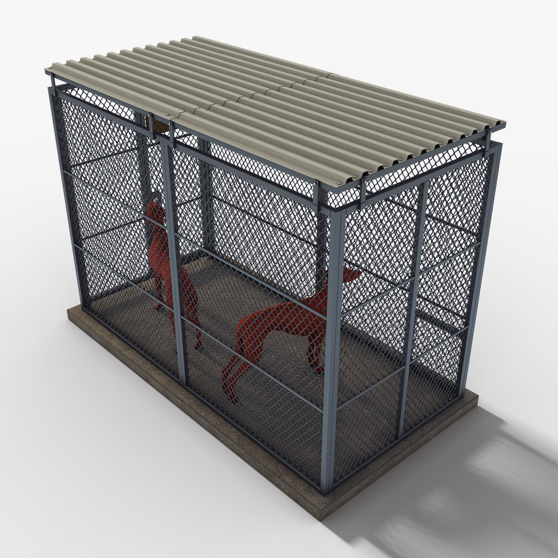 Kennel Dog Free low-poly 3D model_6