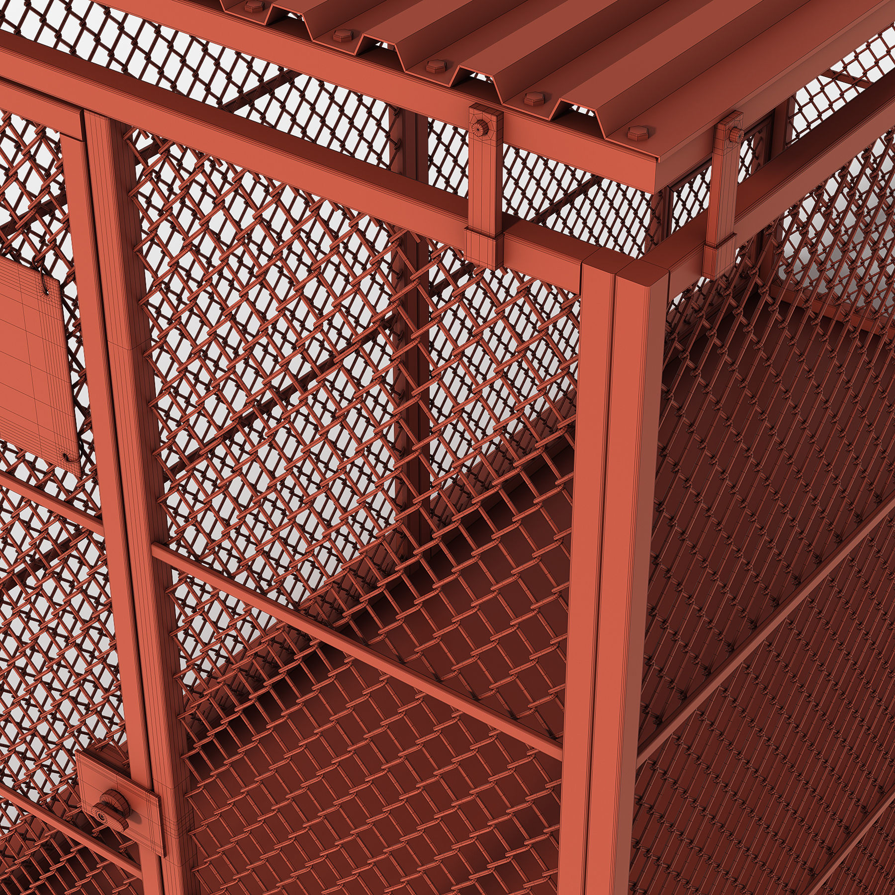 Kennel Dog Free low-poly 3D model_9