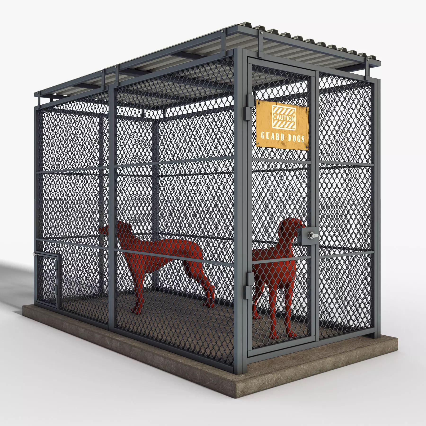 Kennel Dog Free low-poly 3D model_0