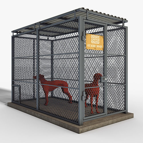 Kennel Dog Free low-poly 3D model