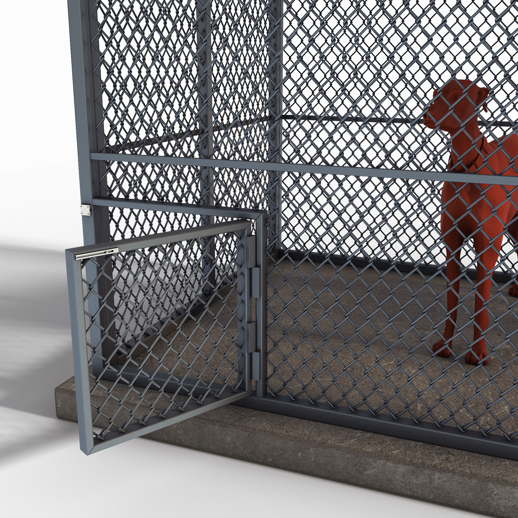 Kennel Dog Free low-poly 3D model_4