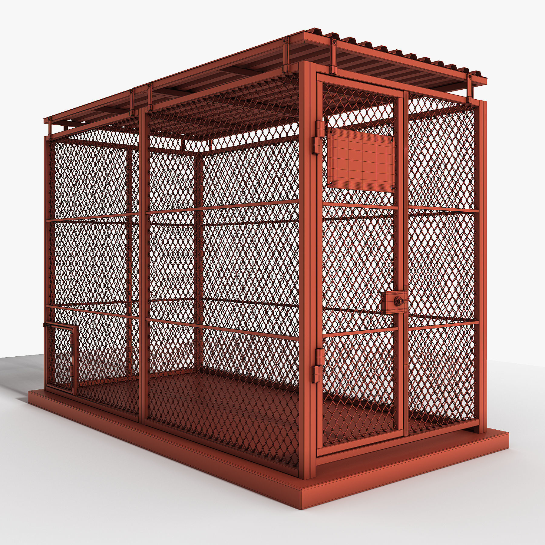 Kennel Dog Free low-poly 3D model_7