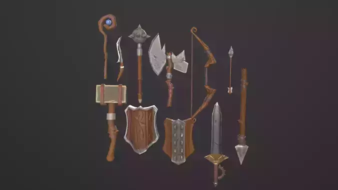 Stylized RPG Starter Weapons
