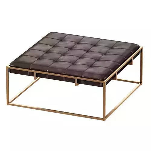 Ottilie Square Leather Coffee Table Crate and Barrel