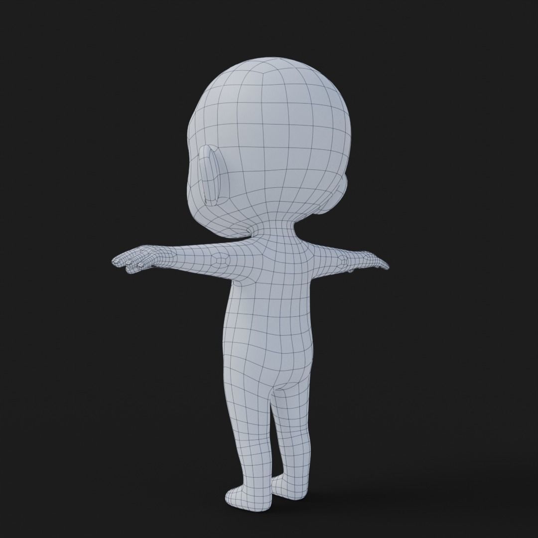 Baibol Baby Low-poly 3D model_27