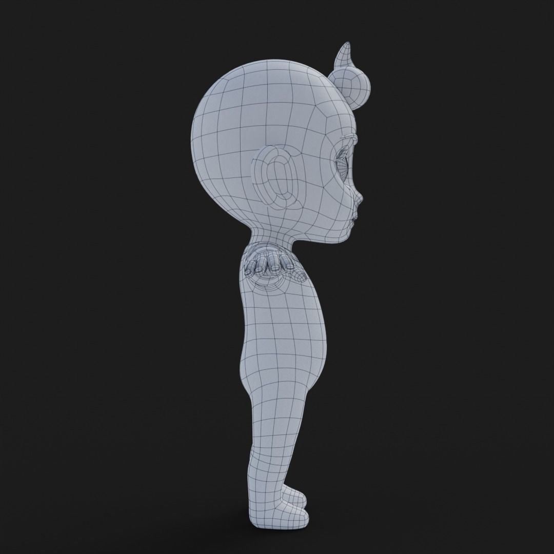 Baibol Baby Low-poly 3D model_14