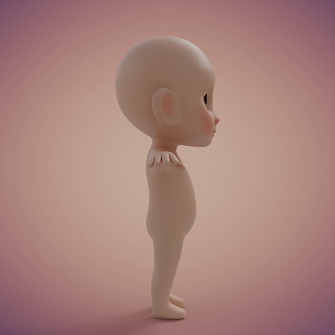Baibol Baby Low-poly 3D model_22