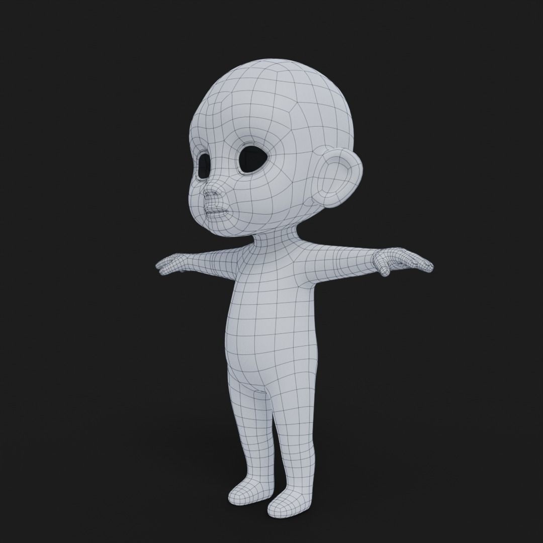 Baibol Baby Low-poly 3D model_25
