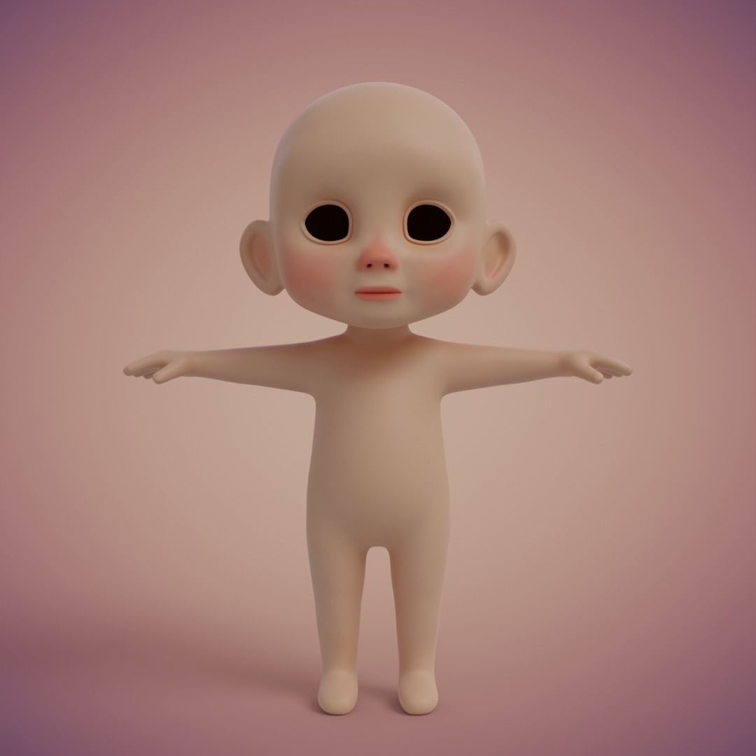 Baibol Baby Low-poly 3D model_16
