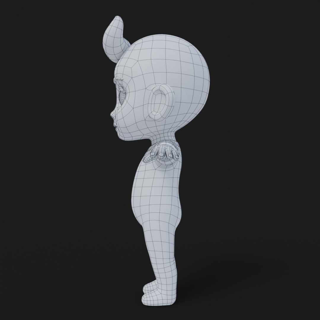 Baibol Baby Low-poly 3D model_10