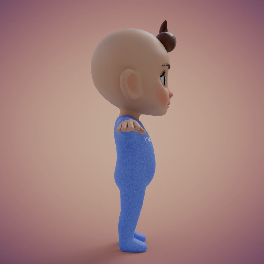 Baibol Baby Low-poly 3D model_6