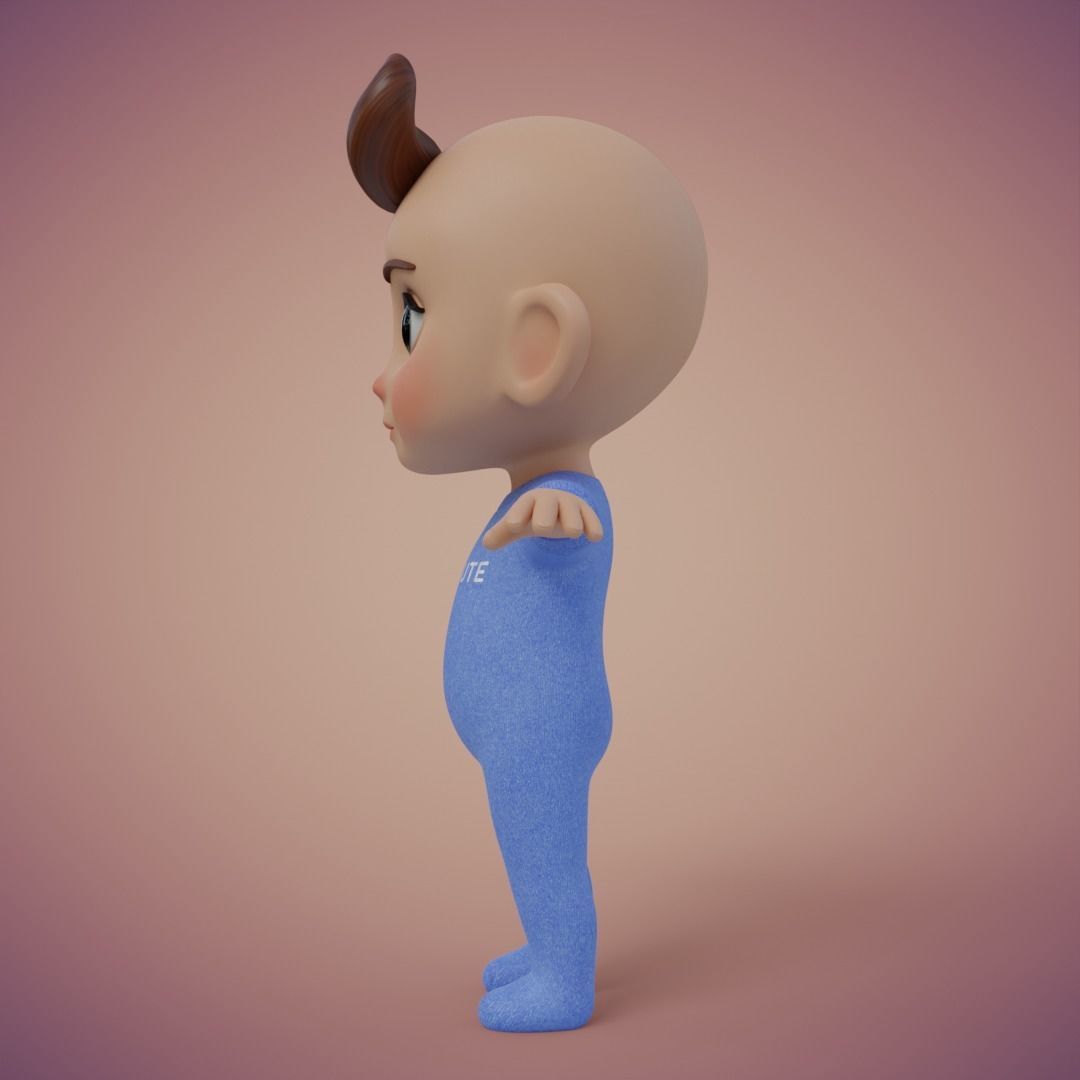 Baibol Baby Low-poly 3D model_2