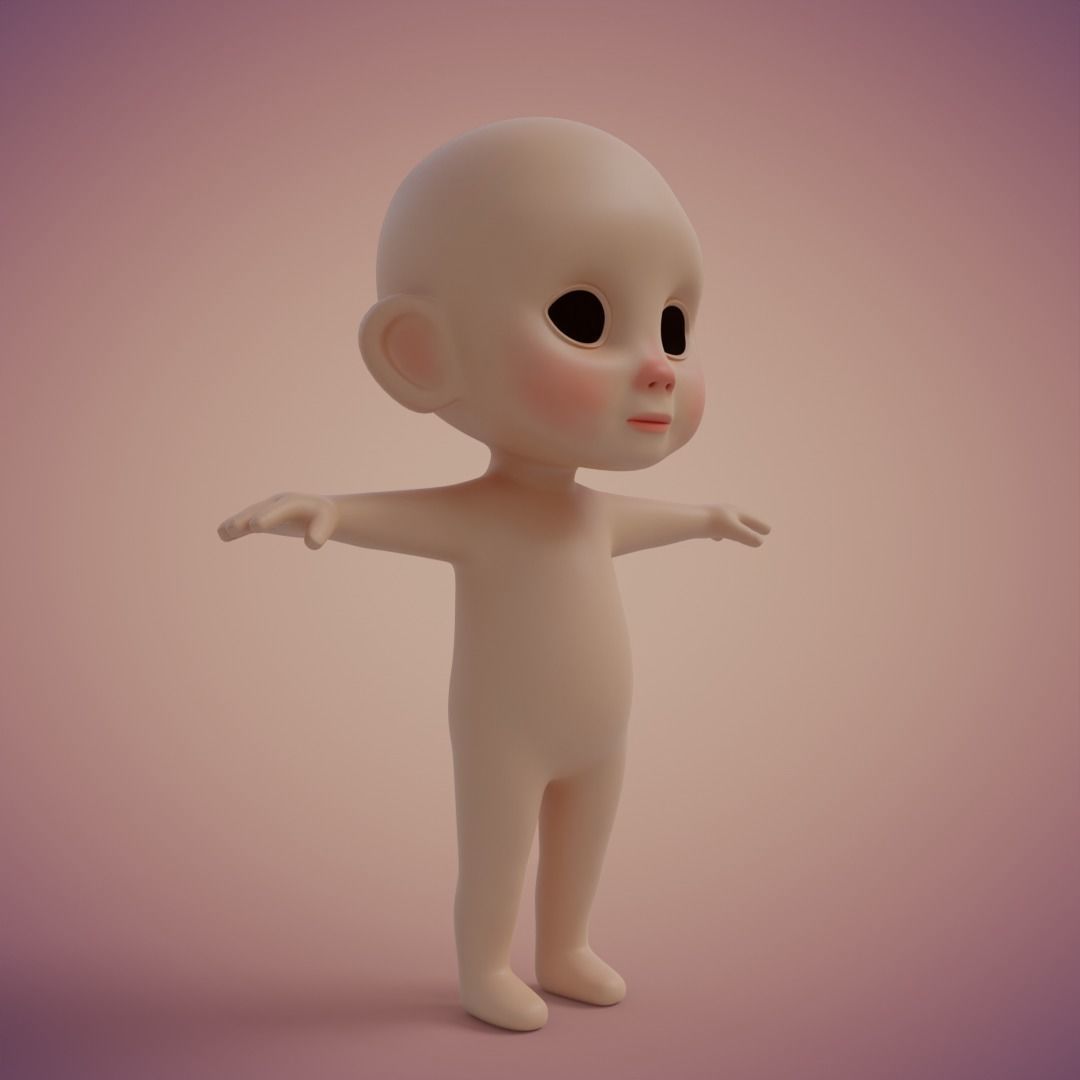 Baibol Baby Low-poly 3D model_23
