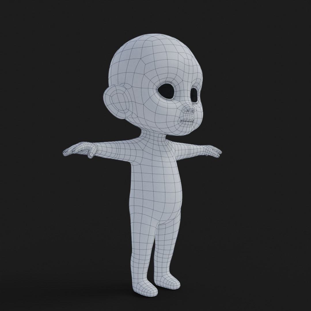 Baibol Baby Low-poly 3D model_31