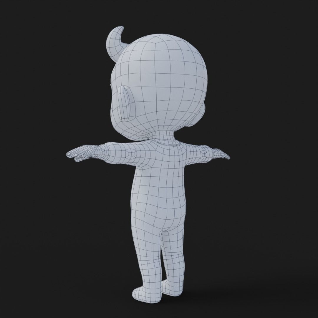 Baibol Baby Low-poly 3D model_11